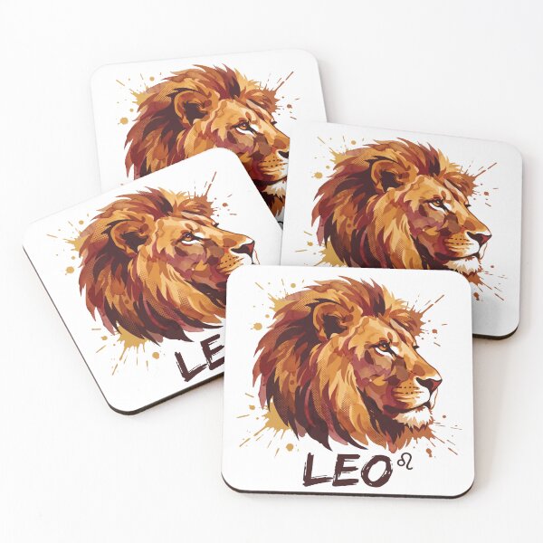 Item preview, Watercolor Leo Zodiac Lion Head Profile Splatter designed and sold by Osmose-Studio ⭐⭐⭐⭐⭐.