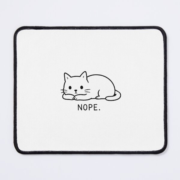 Item preview, Nope Funny Cute Cat Loaf Minimalist Line Art Graphic designed and sold by The Upside Down.