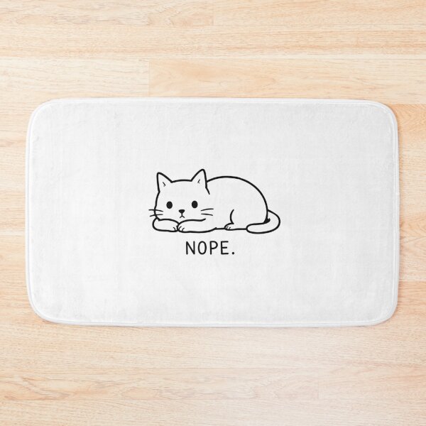Item preview, Nope Funny Cute Cat Loaf Minimalist Line Art Graphic designed and sold by The Upside Down.