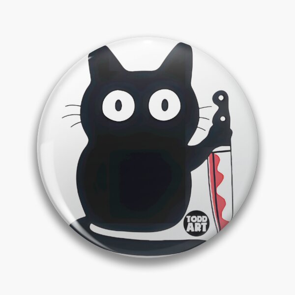 Item preview, Black Cat Knife Art ⭐⭐⭐⭐⭐ designed and sold by latenitedraw.