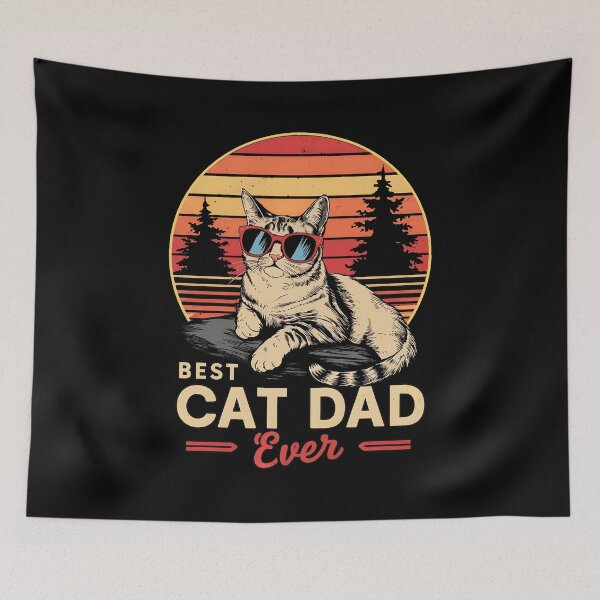 Item preview, Cool Cat Dad Sunset Retro Sunglasses Graphic designed and sold by Dmo3HarkoArt.