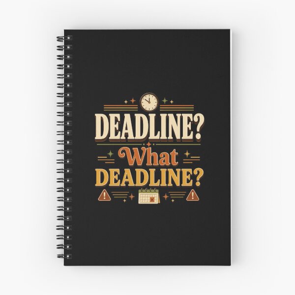 Item preview, Deadline? What Deadline? | Funny Office Humor Retro Typography Design designed and sold by Irene Catchmind.