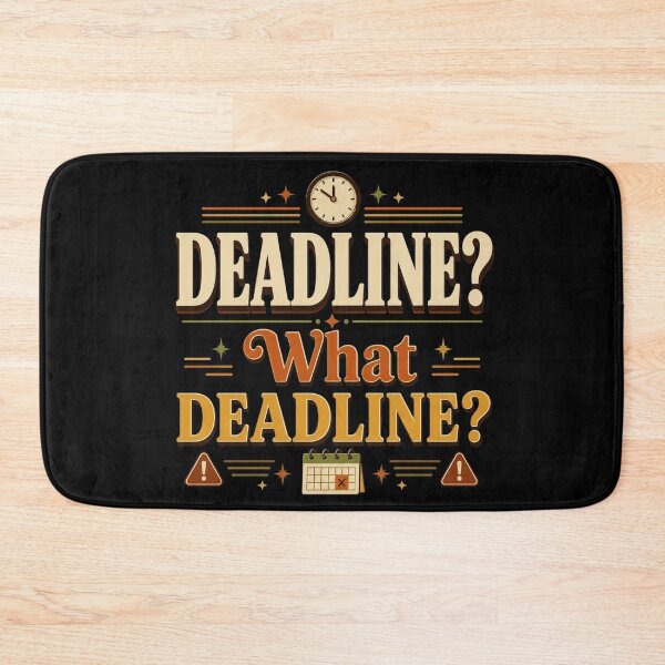 Item preview, Deadline? What Deadline? | Funny Office Humor Retro Typography Design designed and sold by Irene Catchmind.