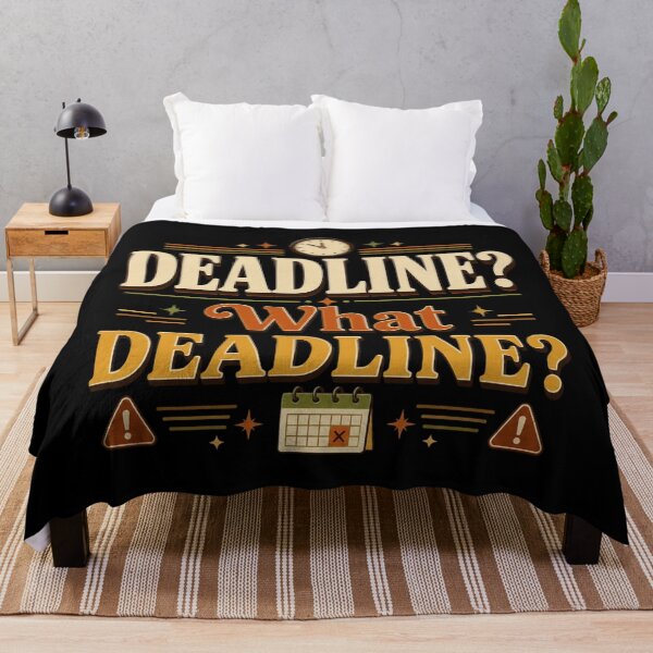 Item preview, Deadline? What Deadline? | Funny Office Humor Retro Typography Design designed and sold by Irene Catchmind.
