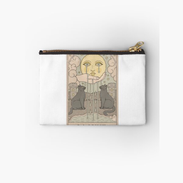 Item preview, The Moon Tarot Card With Black Cats ⭐⭐⭐⭐⭐ designed and sold by latenitedraw.