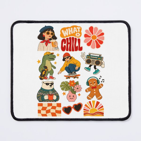 Item preview, Retro 70s Groovy Cute Sticker Collage designed and sold by jerlinabechiv.