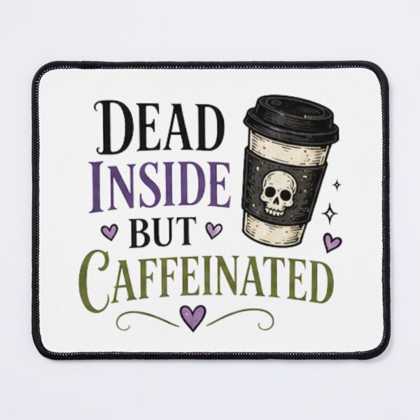 Item preview, Dead Inside but Caffeinated – Gothic Coffee Humor designed and sold by Edenglow Prints & Peculiars.