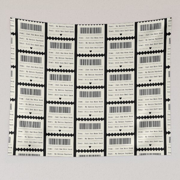 Item preview, Minimalist Bookish Receipt TBR Hoarder Humor designed and sold by PrintivoraHub.