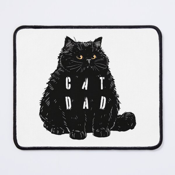 Item preview, Fluffy Black Cat Dad Illustration designed and sold by Dmo3HarkoArt.
