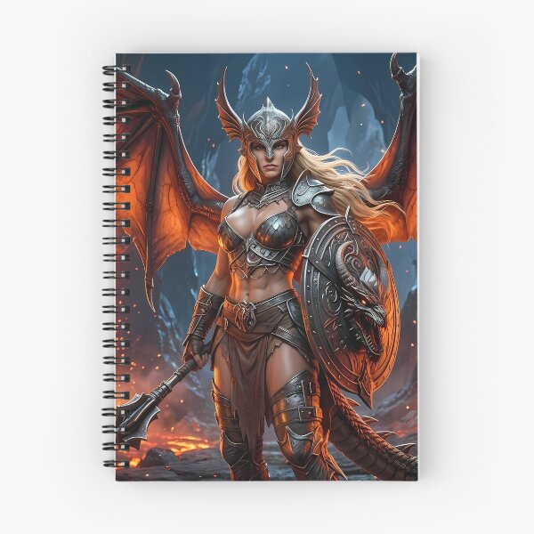 Item preview, Fiery Winged Valkyrie Demon Warrior designed and sold by GalleryBrisArt.