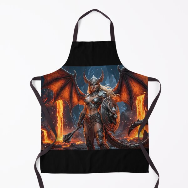 Item preview, Fiery Winged Valkyrie Demon Warrior designed and sold by GalleryBrisArt.