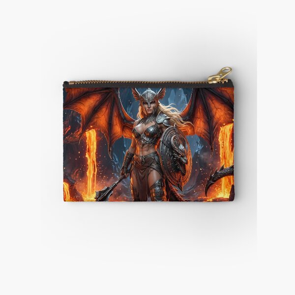 Item preview, Fiery Winged Valkyrie Demon Warrior designed and sold by GalleryBrisArt.