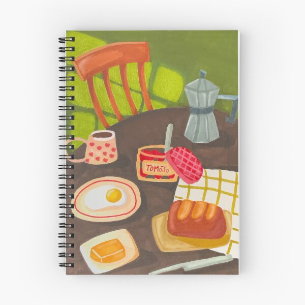 Item preview, Hand-Drawn Cozy Green Kitchen Table with Tomato and Coffee designed and sold by lazypencil.art.