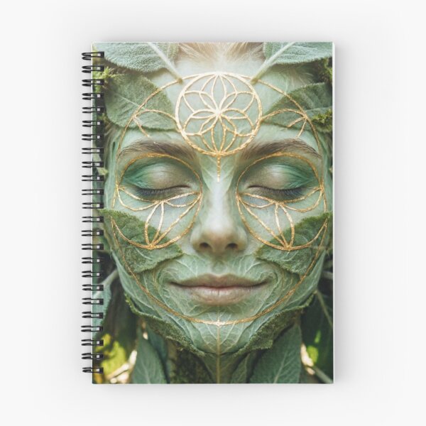 Item preview, Green Nature Spirit Goddess Face designed and sold by IntelliMindDesigns.