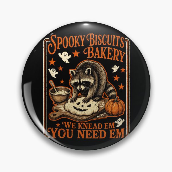 Item preview, Spooky Halloween - Raccoon Jimothy Biscuits We Knead Em You Need Em designed and sold by watanabeee.