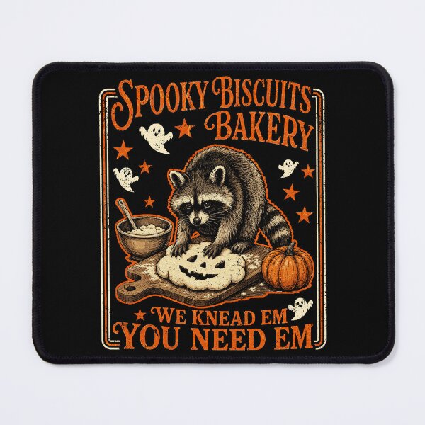 Item preview, Spooky Halloween - Raccoon Jimothy Biscuits We Knead Em You Need Em designed and sold by watanabeee.