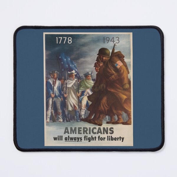 Item preview, Americans Will Always Fight for Liberty WWII Poster designed and sold by Matthew Kinnersly.