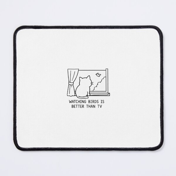 Item preview, Watching Birds Is Better Than TV Cute Cat Window Minimalist Line Art Graphic designed and sold by The Upside Down.