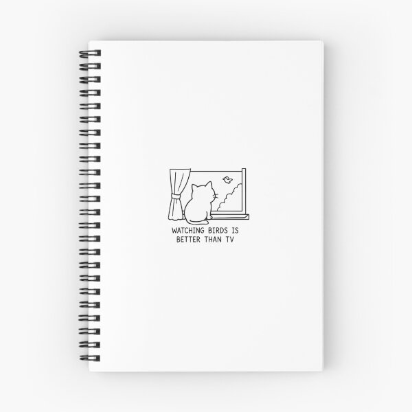 Item preview, Watching Birds Is Better Than TV Cute Cat Window Minimalist Line Art Graphic designed and sold by The Upside Down.
