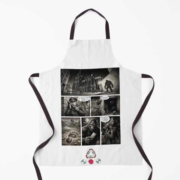 Item preview, Sasquatch in Germany: A Bigfoot Comic Page (Black & White) designed and sold by Whimsy Trail Co.