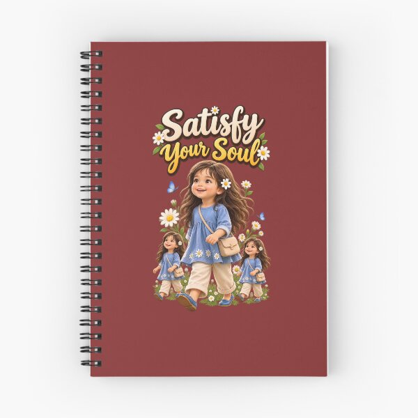 Item preview, Satisfy Your Soul – Cute Positive Vibes Floral Girl Art designed and sold by MindForgeDesign.