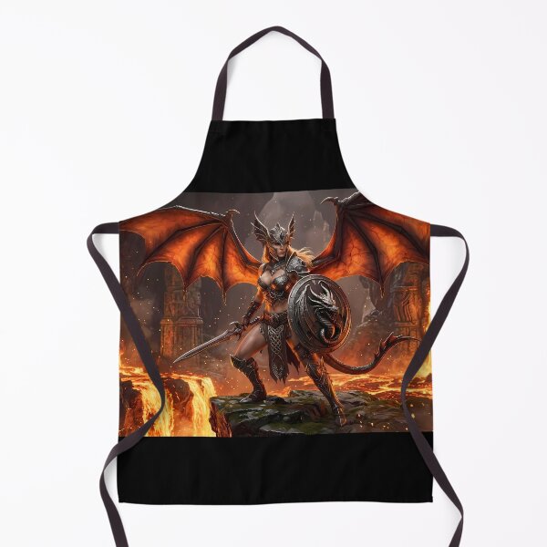 Item preview, Fiery Winged Valkyrie Demon Warrior designed and sold by GalleryBrisArt.