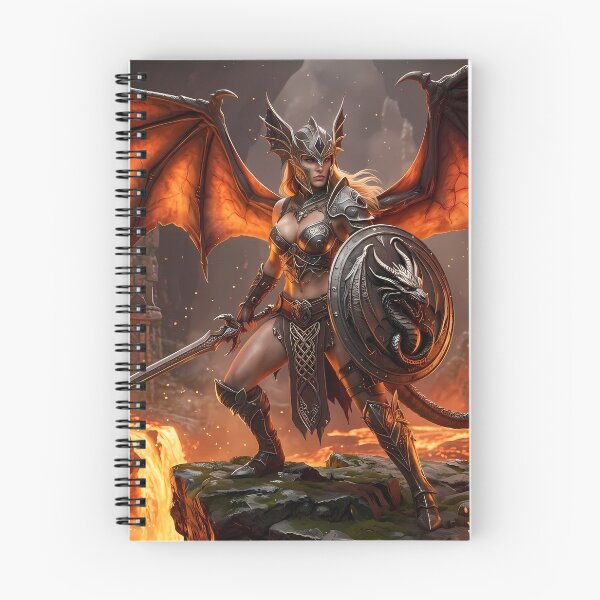 Item preview, Fiery Winged Valkyrie Demon Warrior designed and sold by GalleryBrisArt.