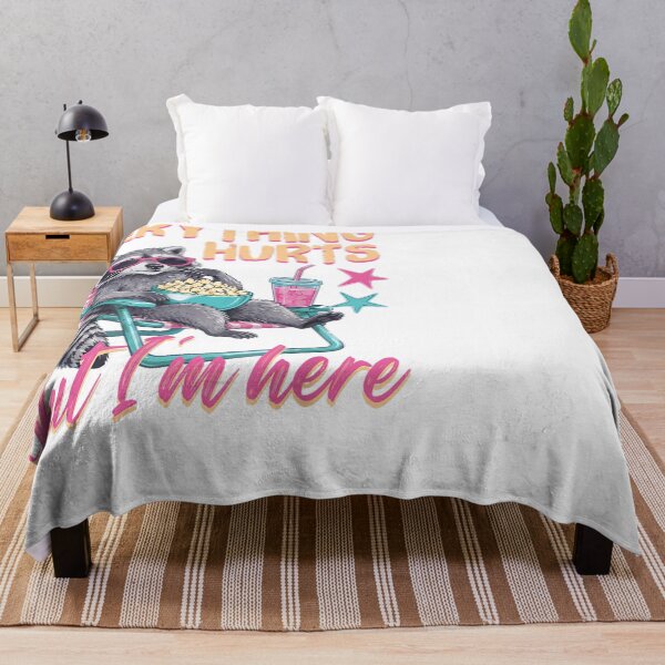 Item preview, Everything Hurts But I'm Here Funny Raccoon For Men Women designed and sold by CassandreShan.