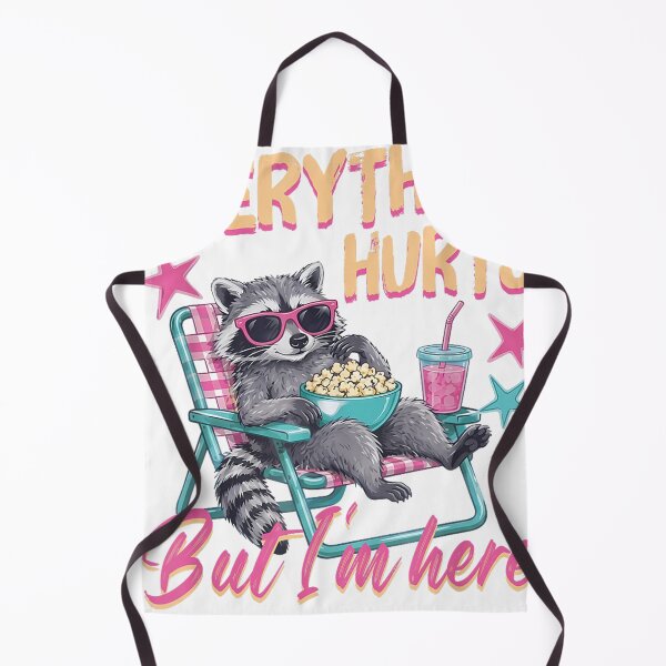 Item preview, Everything Hurts But I'm Here Funny Raccoon For Men Women designed and sold by CassandreShan.