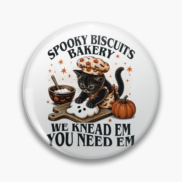 Item preview, Spooky Halloween - Kitty Biscuits We Knead Em You Need Em designed and sold by watanabeee.