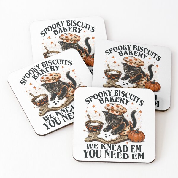 Item preview, Spooky Halloween - Kitty Biscuits We Knead Em You Need Em designed and sold by watanabeee.