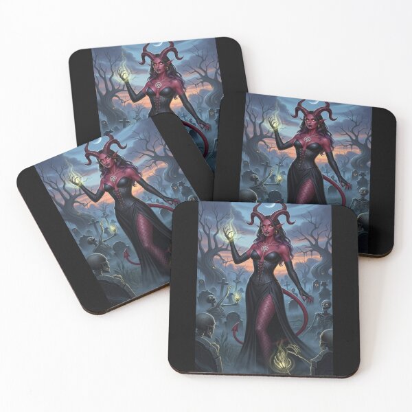 Item preview, Gothic Tiefling Necromancer Raising the Horde designed and sold by Prestons Corner.