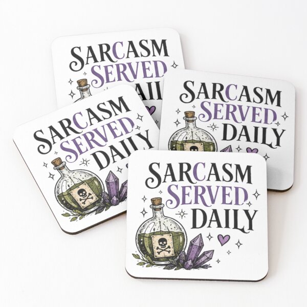 Item preview, Sarcasm Served Daily – Gothic Potion Humor designed and sold by Edenglow Prints & Peculiars.