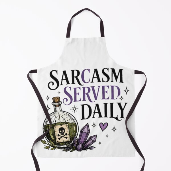 Item preview, Sarcasm Served Daily – Gothic Potion Humor designed and sold by Edenglow Prints & Peculiars.