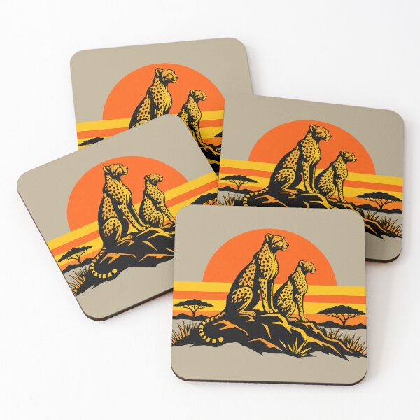 Item preview, Cheetah Sunset Safari Vintage Wildlife designed and sold by JonelCrafts.