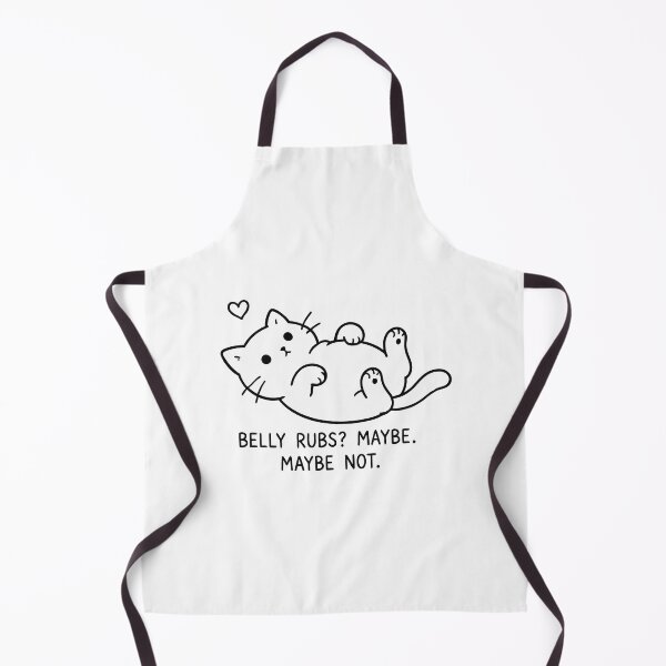 Item preview, Belly Rubs Maybe Maybe Not Funny Cute Cat Minimalist Line Art designed and sold by The Upside Down.