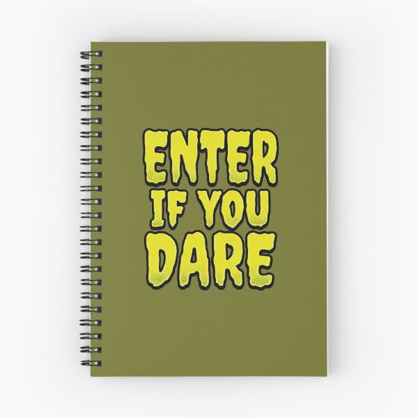 Item preview, Enter If You Dare Yellow Slime Horror Typography Halloween Graphic designed and sold by BKSARYLIFE.