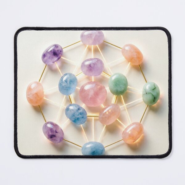 Item preview, Pastel Crystal Sacred Geometry Circle designed and sold by IntelliMindDesigns.