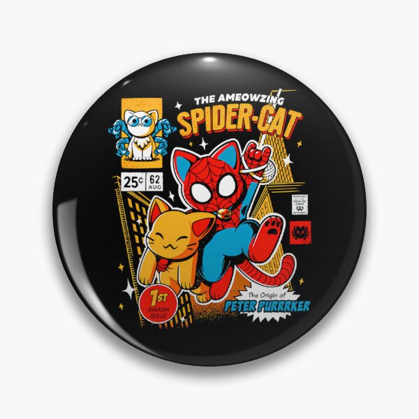 Item preview, Comic Book Cat Superhero Web Swinging designed and sold by Geno4u.