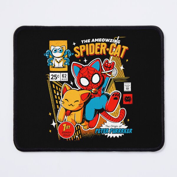 Item preview, Comic Book Cat Superhero Web Swinging designed and sold by Geno4u.