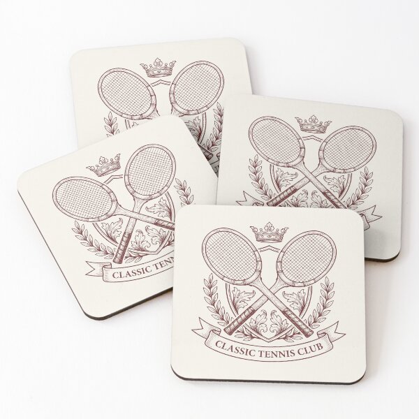 Item preview, Classic Tennis Club Vintage Crest Engraving Sport Art designed and sold by KiwiRider.