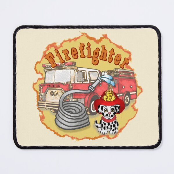 Item preview, Puppy Dog Firefighter Firetruck designed and sold by artmuvz.