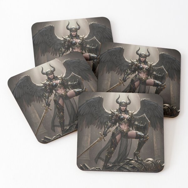 Item preview, Horned Fallen Angel Dark Fantasy designed and sold by GalleryBrisArt.