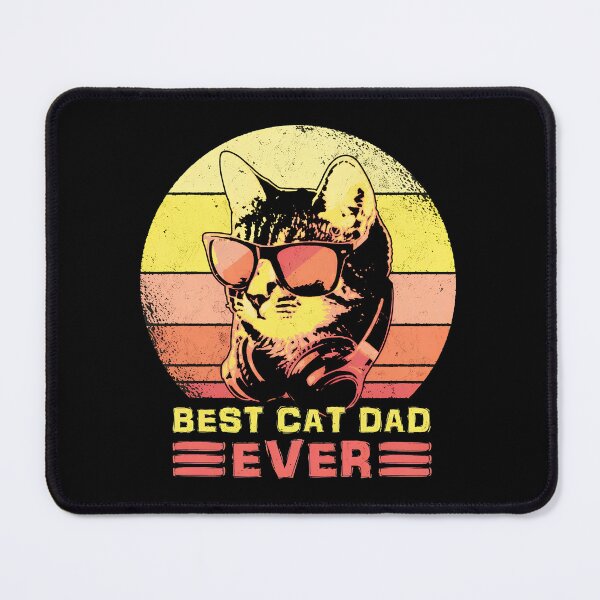 Item preview, Best Cat Dad Ever Retro Sunset Cat Sunglasses designed and sold by Dmo3HarkoArt.