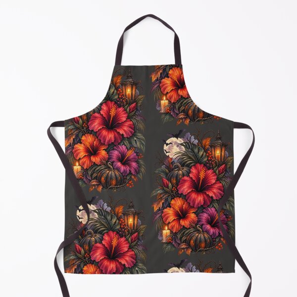 Item preview, Dark Pumpkin Hibiscus | Gothic Halloween Botanical Art | Tropical Floral Illustration designed and sold by Nolmo.
