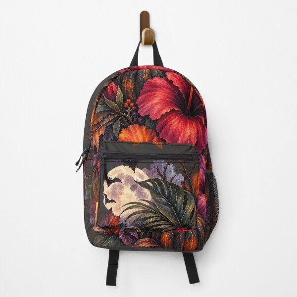 Item preview, Dark Pumpkin Hibiscus | Gothic Halloween Botanical Art | Tropical Floral Illustration designed and sold by Nolmo.