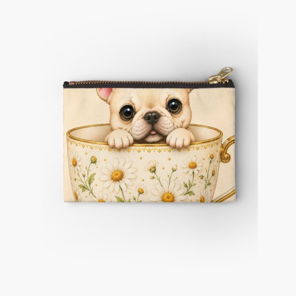Item preview, Cute French Bulldog in Daisy Teacup | Cottagecore Frenchie designed and sold by joycrysstudio.