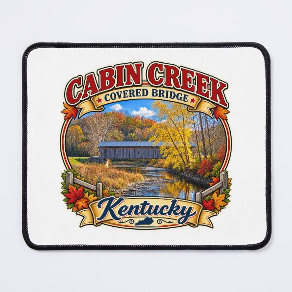 Item preview, Cabin Creek Covered Bridge sticker designed and sold by gotucoveredart.