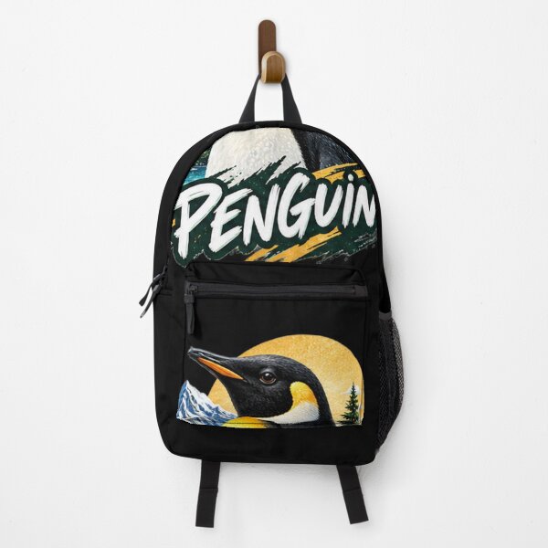 Item preview, Majestic Penguin Mountain Wilderness - Emperor Penguin Nature Art designed and sold by NeO² Studio.