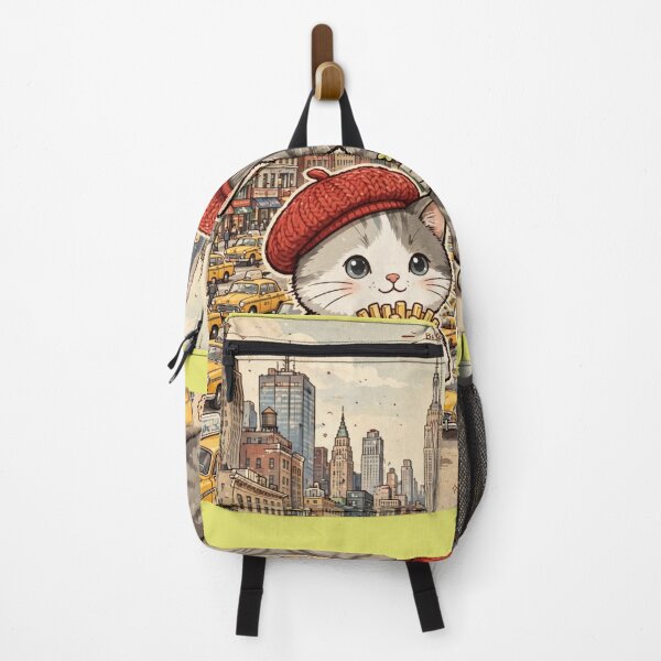 Item preview, Freda and Junior Burger and Fries New York - Kawaii NYC Food Cats designed and sold by MAISON SYLVIE.